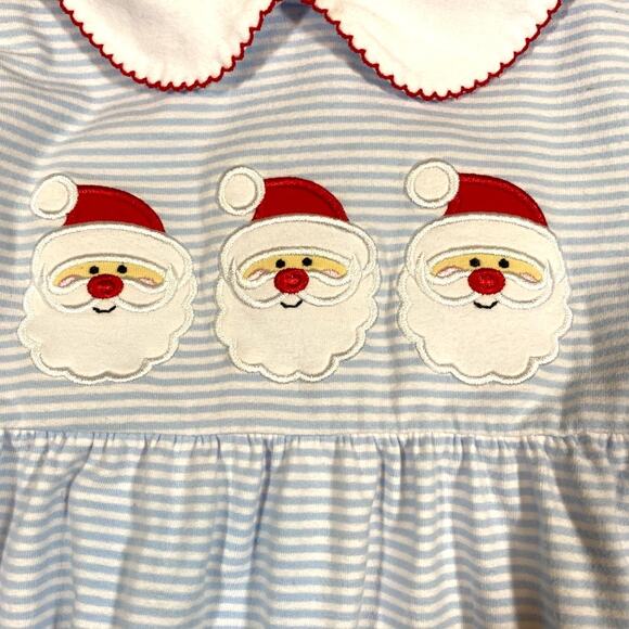 Trotter Street Kids Santa Applique Size 5 Dress - Picture 2 of 5
